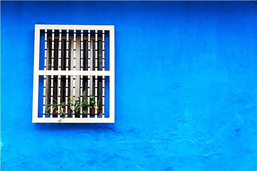 蓝色,殖民地,墙壁