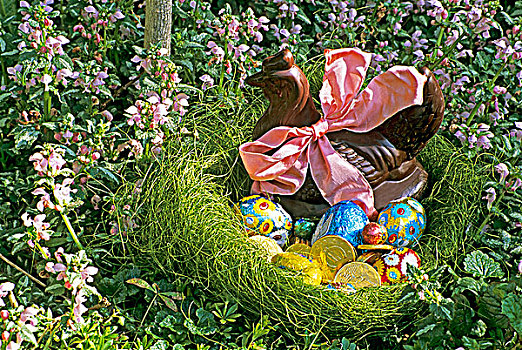 复活节彩蛋,花园,特写