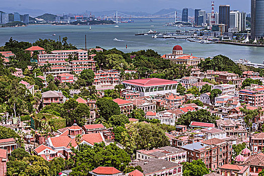 福建厦门鼓浪屿全景