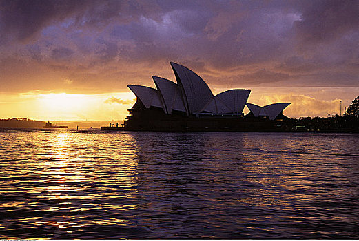 悉尼歌剧院,日落,悉尼,澳大利亚