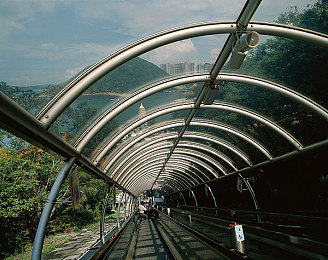 香港登山扶梯图片