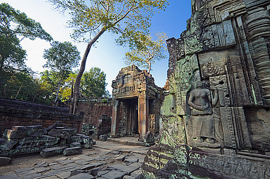 柬埔寨,吴哥,场景,12世纪,遗址