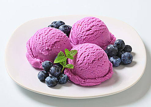 蓝莓,冰淇淋