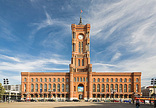 红色市政厅,柏林,德国,欧洲