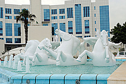 阿尔及利亚,阿尔及尔,喷泉,音乐