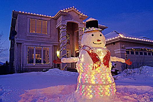 雪人,圣诞节,曼尼托巴,加拿大