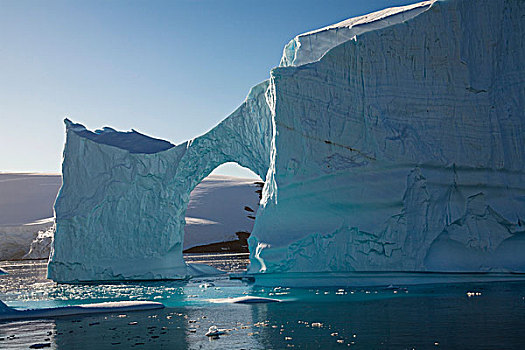 冰山,拱道,雷麦瑞海峡,南极半岛,南极