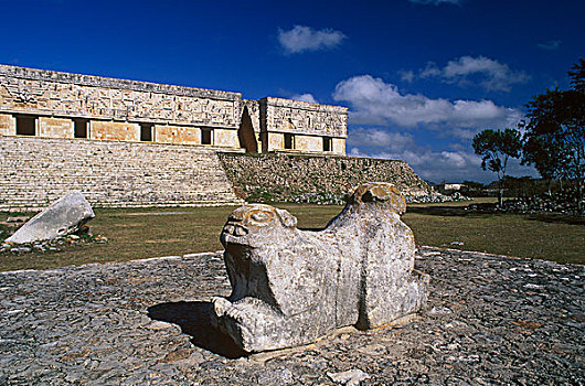 宫殿,玛雅,遗址,乌斯马尔,尤卡坦半岛,墨西哥,北美