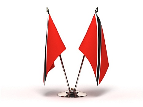 微型,旗帜,特立尼达和多巴哥