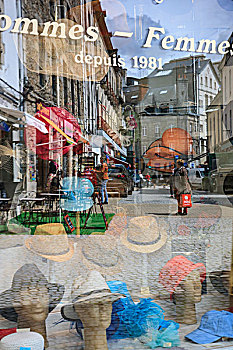 生活,街道,2000年,老城,瓦纳,反射,窗户,帽子