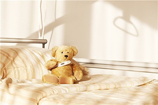 床,泰迪熊,医院