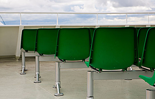 座椅,船,甲板,绿色