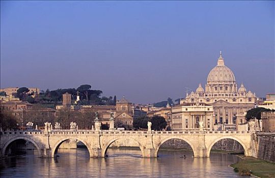 意大利,罗马,梵蒂冈,圣彼得,天使,桥,台伯河
