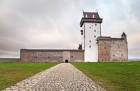 漂亮,古老,城堡,爱沙尼亚,欧洲