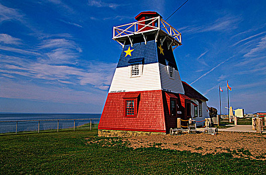 灯塔,涂绘,旗帜,新布兰斯维克,加拿大