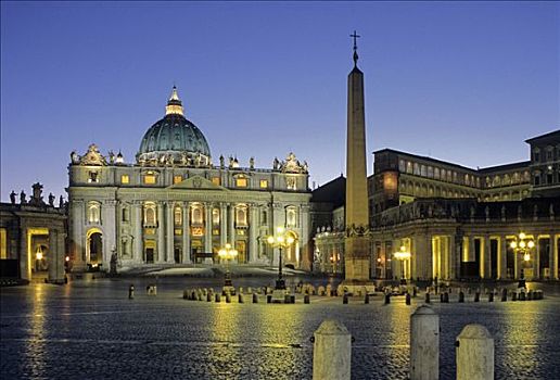 圣彼得大教堂,圣彼得广场,梵蒂冈,罗马,意大利