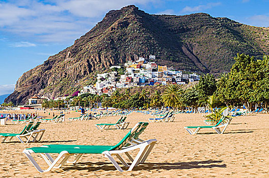 太阳椅,干盐湖,海滩,圣安德烈斯岛,乡村,背景,特内里费岛,西班牙