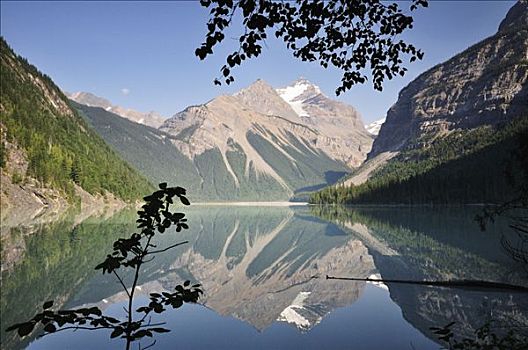 湖,山,罗布森山省立公园,不列颠哥伦比亚省,加拿大