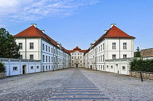 城堡,会议,房子,主教管区,洛可可风格,上巴伐利亚,巴伐利亚,德国,欧洲