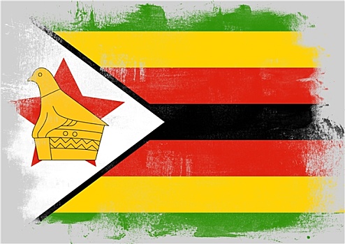 旗帜,津巴布韦,涂绘,画刷