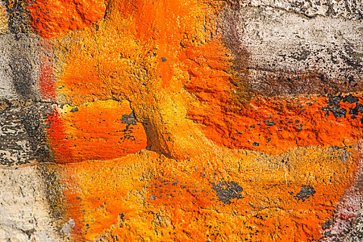 石墙,橘色
