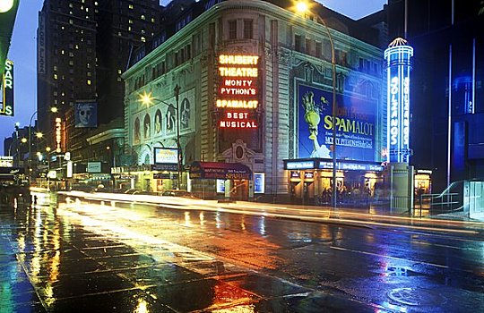 剧院,街道,市中心,曼哈顿,纽约,美国
