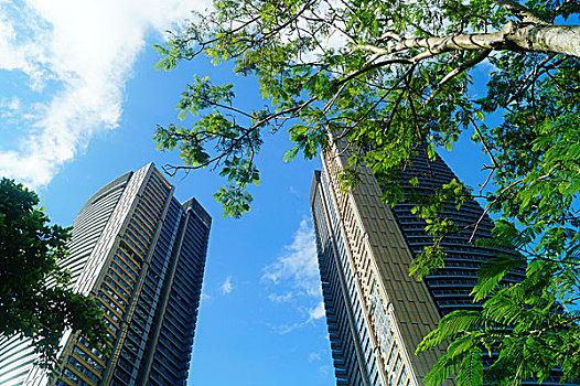 深圳蛇口海上世界的海景楼房景观