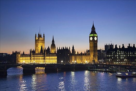 大本钟,议会大厦,伦敦,英格兰