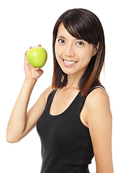 亚洲女性,青苹果