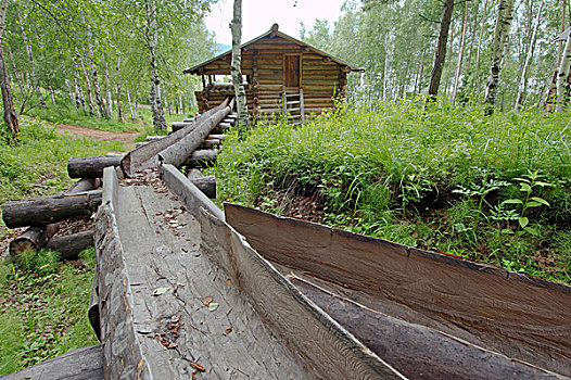 木质,水,供给,住宅区,伊尔库茨克,区域,贝加尔湖,西伯利亚,俄罗斯联邦,欧亚大陆