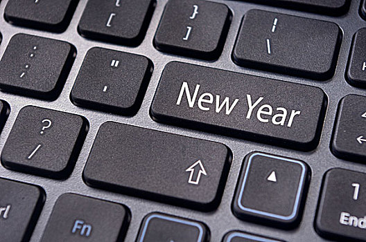 新年,信息,键盘