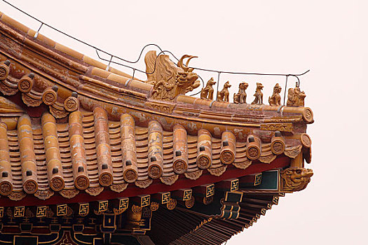 北京故宫的古代建筑特写