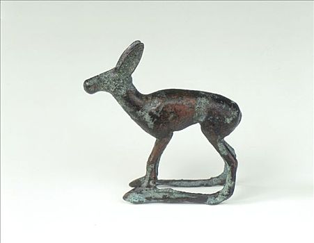 青铜,站立,母鹿,圆,东方,中国,公元前5世纪,艺术家,未知