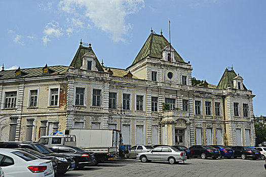俄罗斯一条街,俄,6,1达里尼市政厅旧址,这是一座俄国19世纪中叶以后常见的古典建筑,辽宁大连