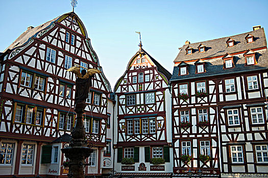 历史,半木结构,房子,马尔克特广场,市场,地点,莱茵兰普法尔茨州,德国,欧洲