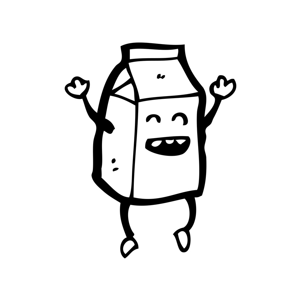牛奶瓶简笔画纸盒图片