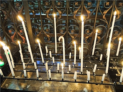 灯光,蜡烛,圣坛,大教堂