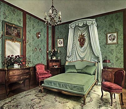 卧室,路易十五,房间,酒店,巴黎