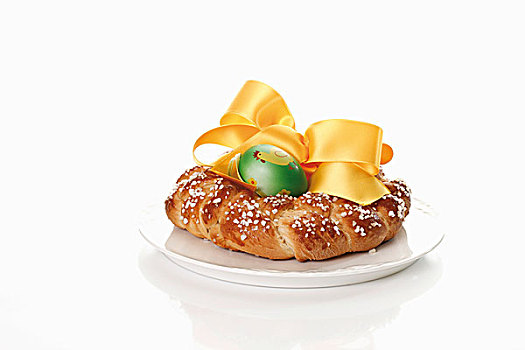 小,萨伐仑松饼,复活节彩蛋,盘子