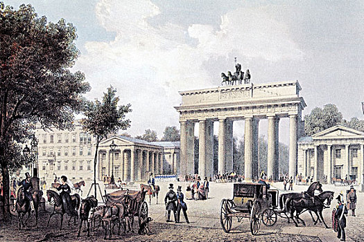风景,柏林,勃兰登堡门,历史,城市,钢铁,雕刻,19世纪,世纪,德国,欧洲