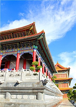 传统,中式,庙宇,寺院,泰国