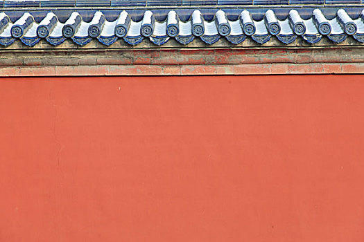 中国传统红墙