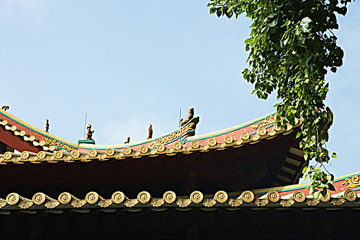中国寺庙,盖屋顶细节