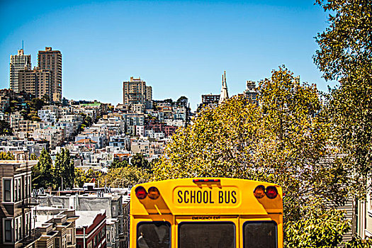 校车,旧金山,街道