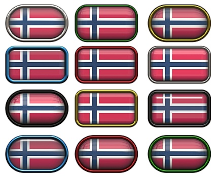 扣,旗帜,挪威