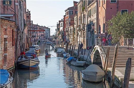 威尼斯,意大利,街道,运河,圣母玛利亚