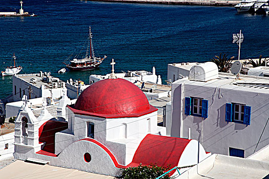 教堂,希腊,岛屿,米克诺斯岛