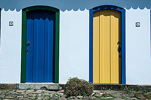 彩色,门,里约热内卢州,巴西,南美