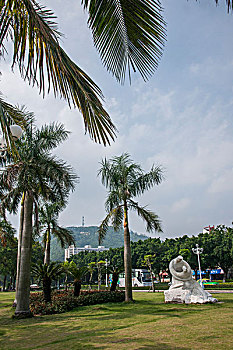广东省珠海市情侣中路海滨街头公园