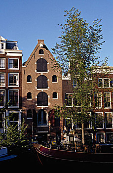 建筑,独栋别墅,排列,阿姆斯特丹,荷兰